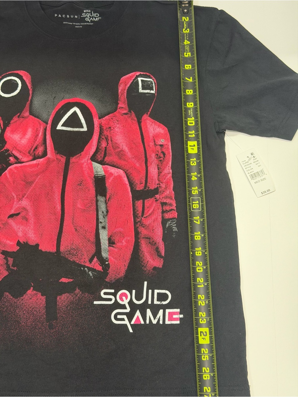 PacSun Black Men's Squid Games Short Sleeve T-Shirt Size Medium - Picture 9 of 13